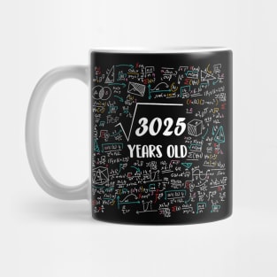 Square Root Of 3025 Bday Math 55Th Birthday 55 Years Old Mug